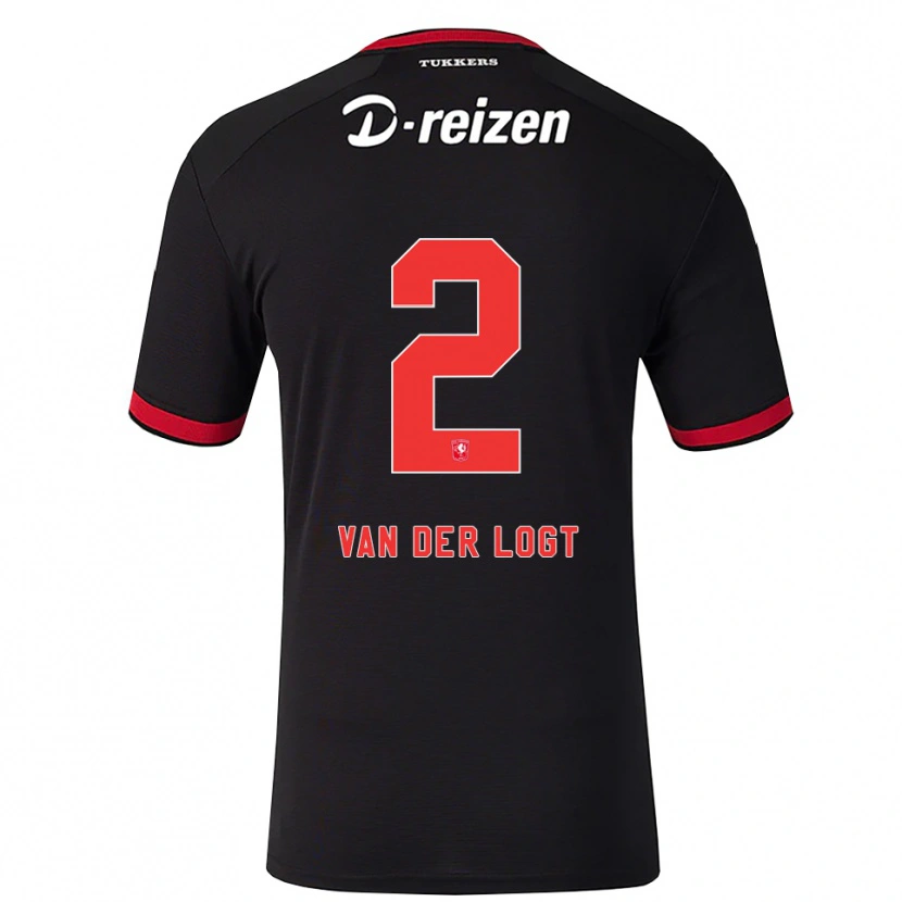 Danxen Damen Jim Van Der Logt #2 Rot Weiß Schwarz Auswärtstrikot Trikot 2026/27 T-Shirt