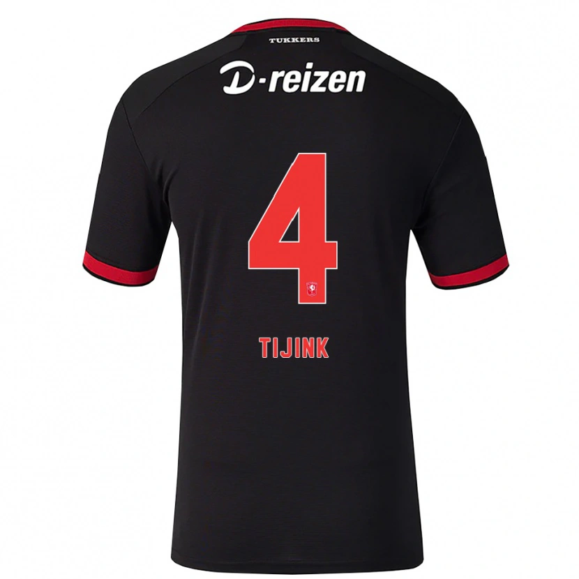 Danxen Damen Jop Tijink #4 Rot Weiß Schwarz Auswärtstrikot Trikot 2026/27 T-Shirt