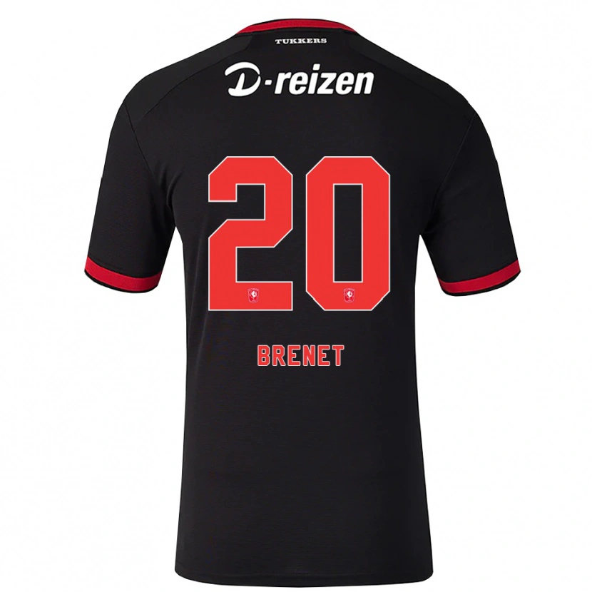 Danxen Damen Joshua Brenet #20 Rot Weiß Schwarz Auswärtstrikot Trikot 2026/27 T-Shirt