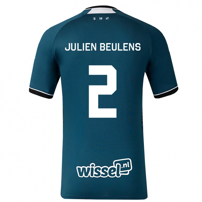 Danxen Damen Julien Beulens #2 Dunkelschiefergrau Weiß Auswärtstrikot Trikot 2026/27 T-Shirt