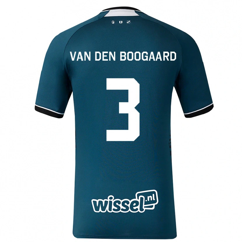 Danxen Damen Brian Van Den Boogaard #3 Dunkelschiefergrau Weiß Auswärtstrikot Trikot 2026/27 T-Shirt