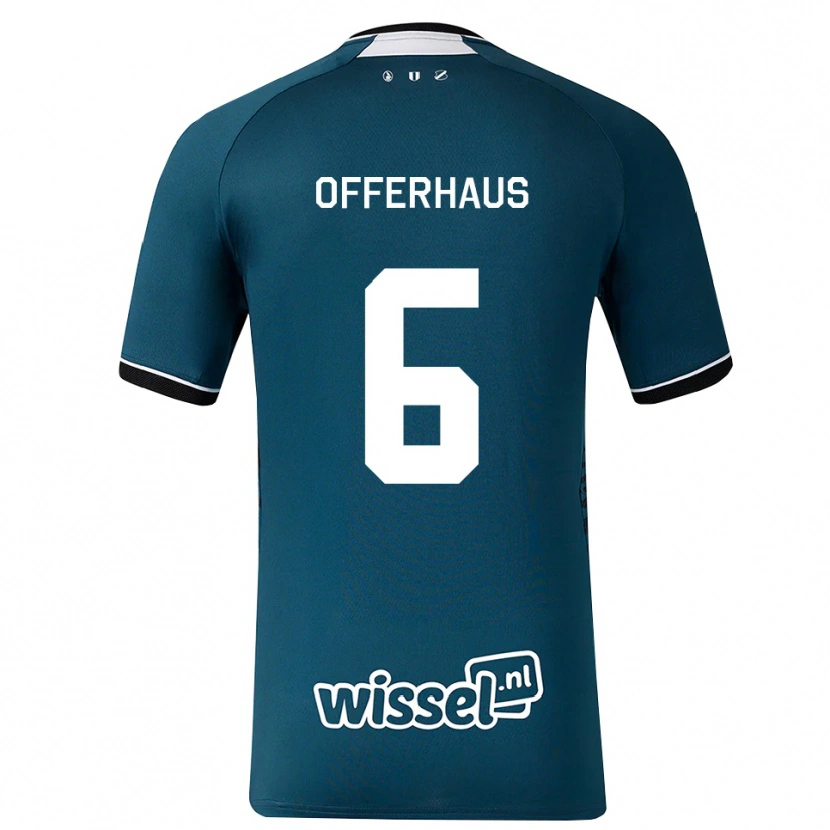Danxen Damen Guus Offerhaus #6 Dunkelschiefergrau Weiß Auswärtstrikot Trikot 2026/27 T-Shirt