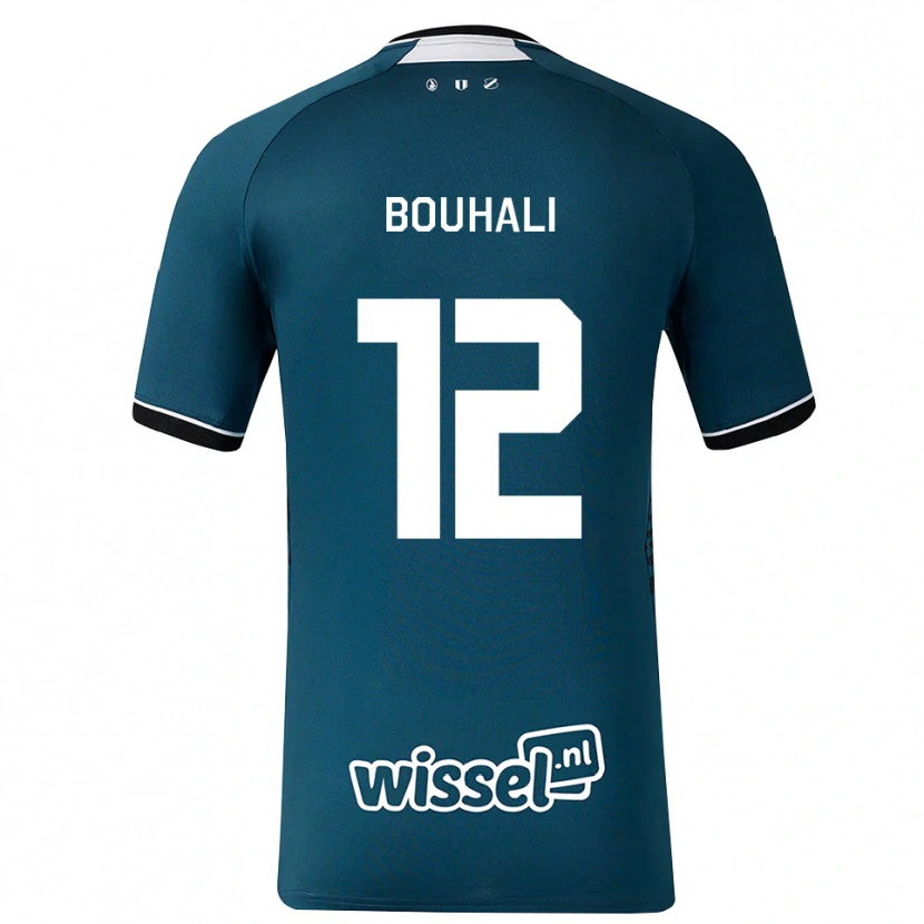 Danxen Damen Nassir Bouhali #12 Dunkelschiefergrau Weiß Auswärtstrikot Trikot 2026/27 T-Shirt