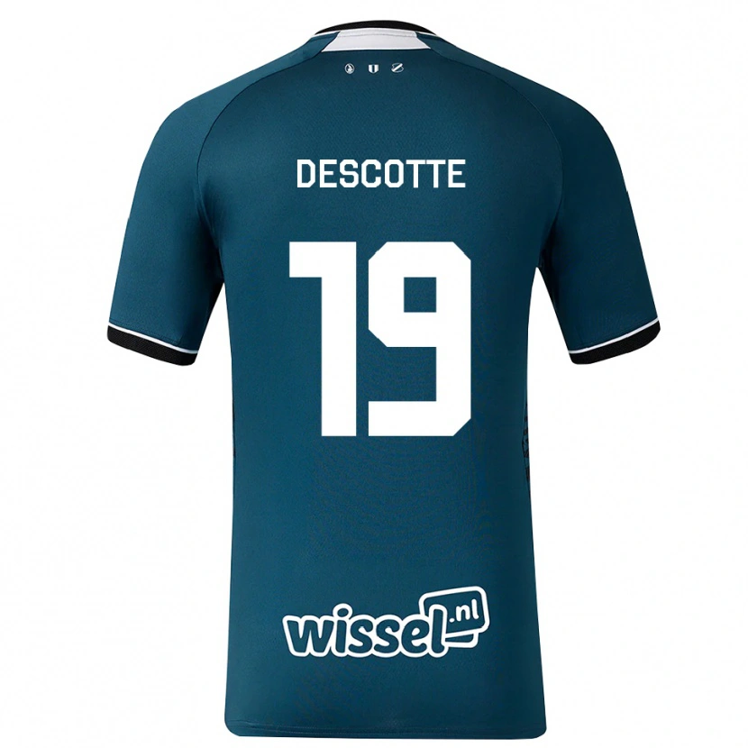 Danxen Damen Anthony Descotte #19 Dunkelschiefergrau Weiß Auswärtstrikot Trikot 2026/27 T-Shirt