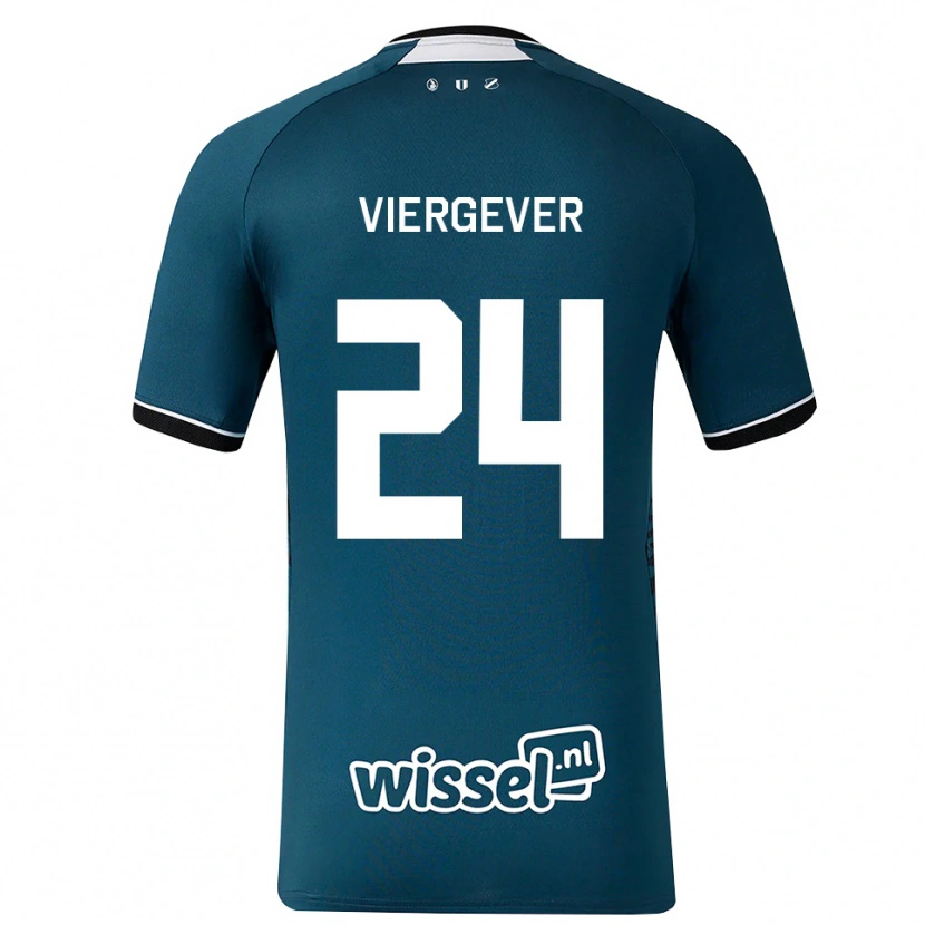 Danxen Damen Nick Viergever #24 Dunkelschiefergrau Weiß Auswärtstrikot Trikot 2026/27 T-Shirt
