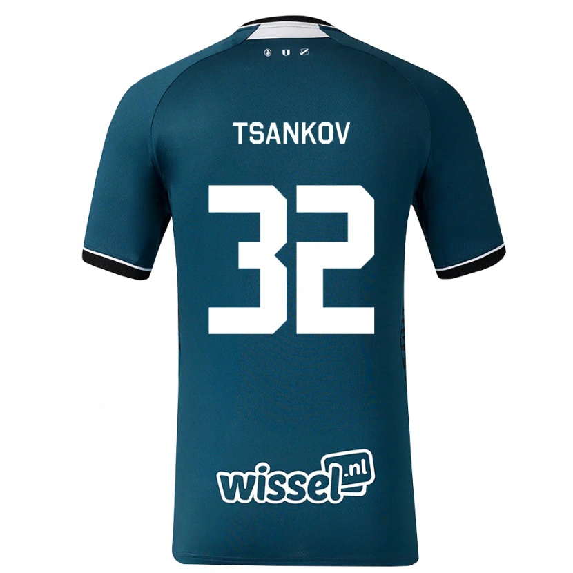 Danxen Damen Martin Tsankov #32 Dunkelschiefergrau Weiß Auswärtstrikot Trikot 2026/27 T-Shirt