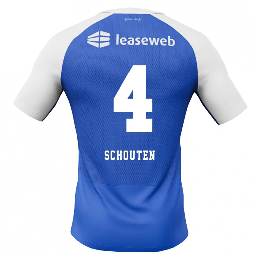 Danxen Damen Lewis Schouten #4 Himmelblau Rot Weiß Auswärtstrikot Trikot 2026/27 T-Shirt