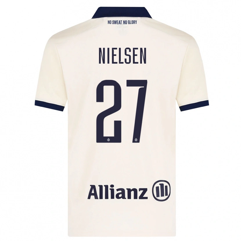 Danxen Damen Casper Nielsen #27 Beige Schwarz Auswärtstrikot Trikot 2026/27 T-Shirt