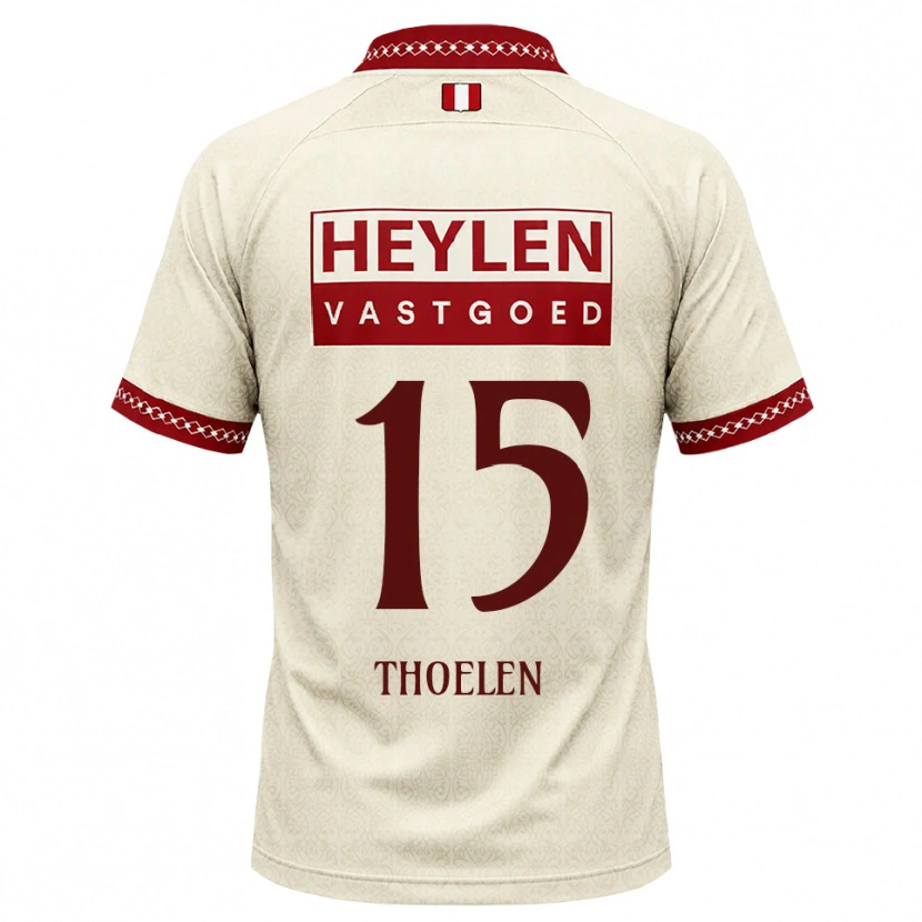 Danxen Damen Yannick Thoelen #15 Beige Rot Auswärtstrikot Trikot 2026/27 T-Shirt