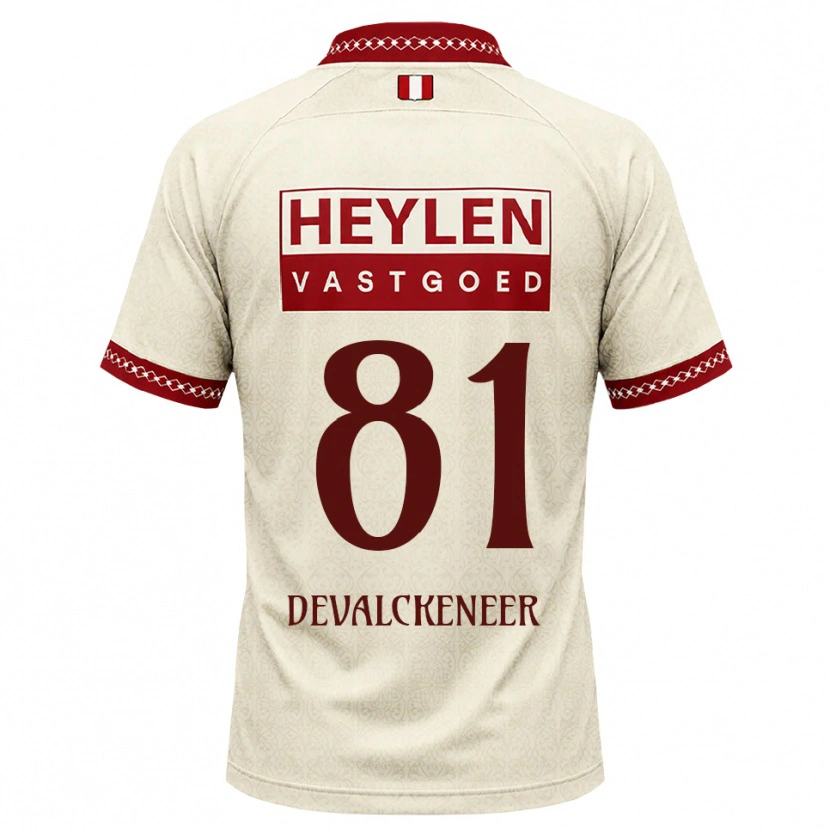 Danxen Damen Niels Devalckeneer #81 Beige Rot Auswärtstrikot Trikot 2026/27 T-Shirt