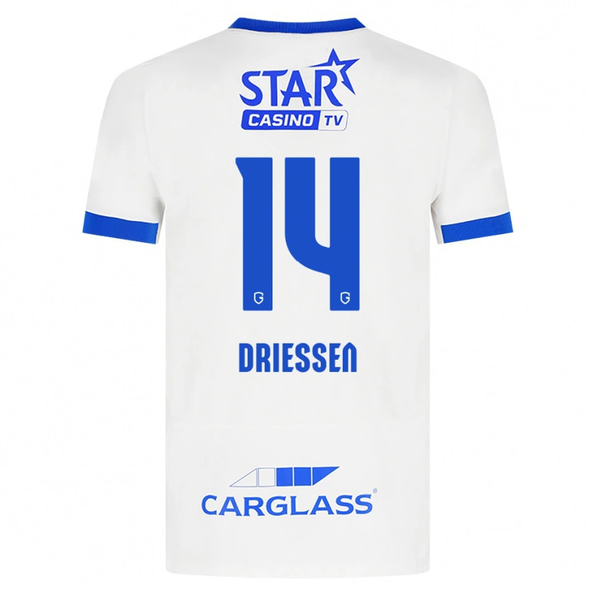 Danxen Damen Jelle Driessen #14 Weiß Blau Auswärtstrikot Trikot 2026/27 T-Shirt