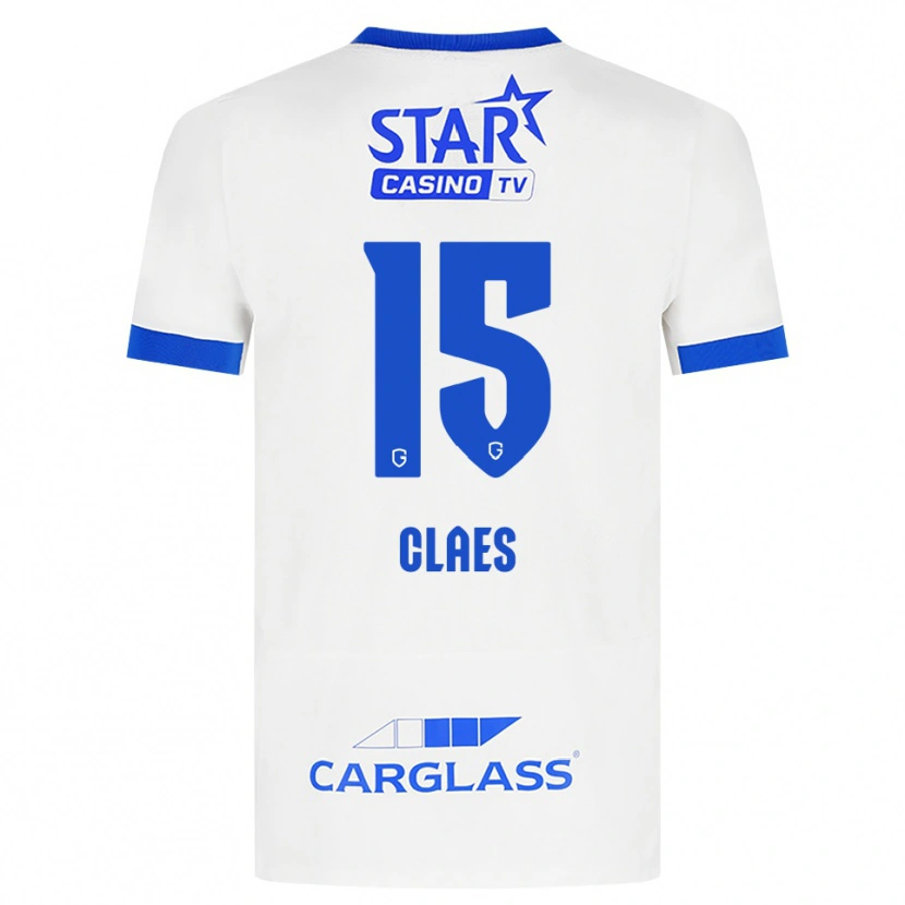 Danxen Damen Thomas Claes #15 Weiß Blau Auswärtstrikot Trikot 2026/27 T-Shirt