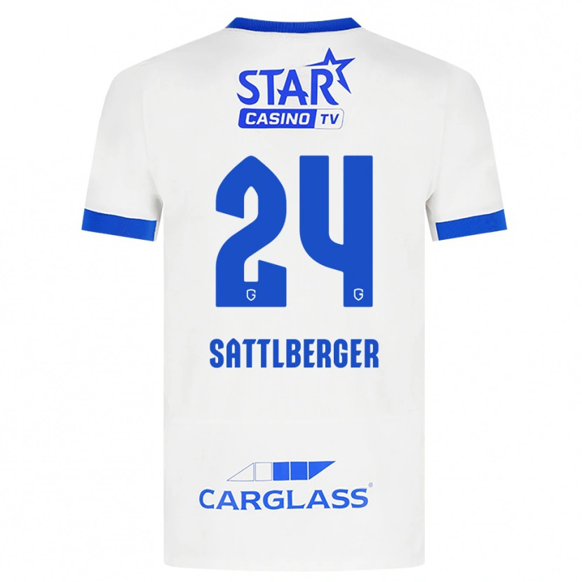 Danxen Damen Nikolas Sattlberger #24 Weiß Blau Auswärtstrikot Trikot 2026/27 T-Shirt