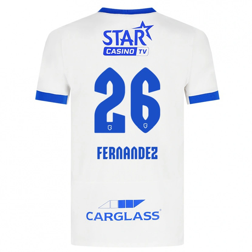 Danxen Damen Elias Gonzalez Fernandez #26 Weiß Blau Auswärtstrikot Trikot 2026/27 T-Shirt