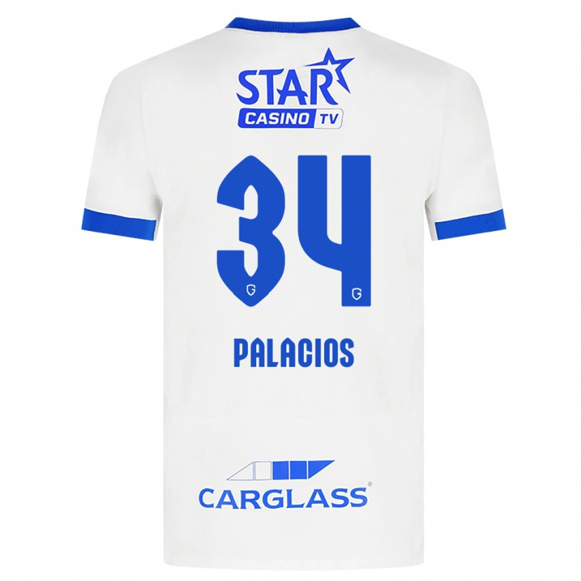 Danxen Damen Adrián Palacios #34 Weiß Blau Auswärtstrikot Trikot 2026/27 T-Shirt