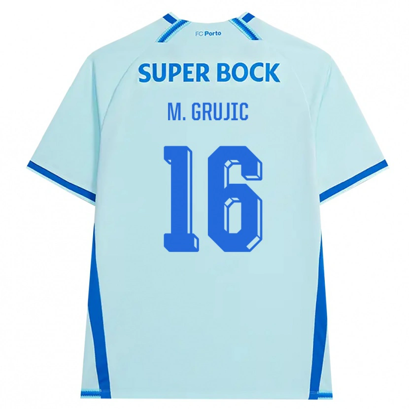 Danxen Damen Marko Grujic #16 Hellcyan Blau Ausweichtrikot Trikot 2026/27 T-Shirt