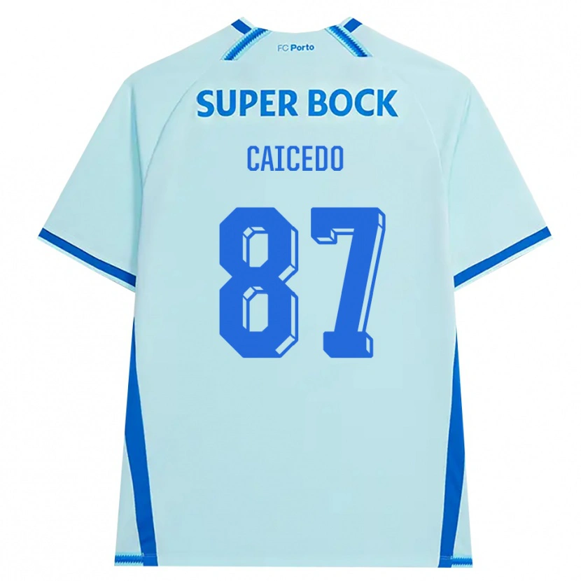 Danxen Damen Brayan Caicedo #87 Hellcyan Blau Ausweichtrikot Trikot 2026/27 T-Shirt