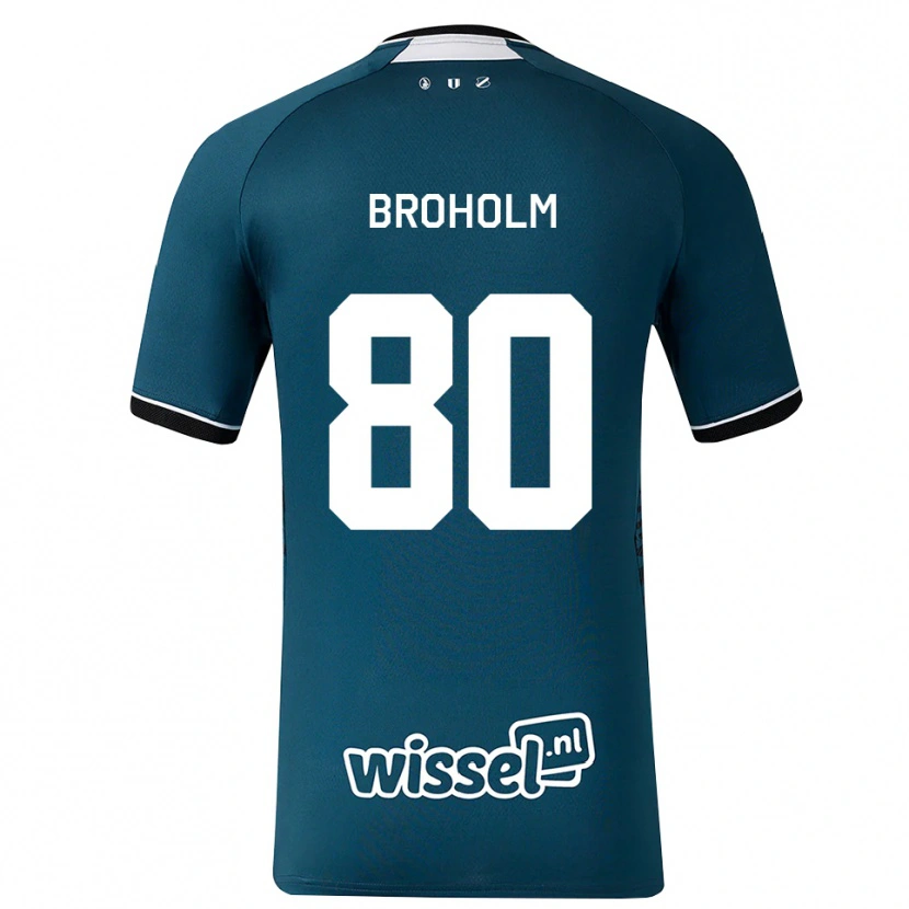 Danxen Damen Marius Broholm #80 Dunkelschiefergrau Weiß Auswärtstrikot Trikot 2026/27 T-Shirt