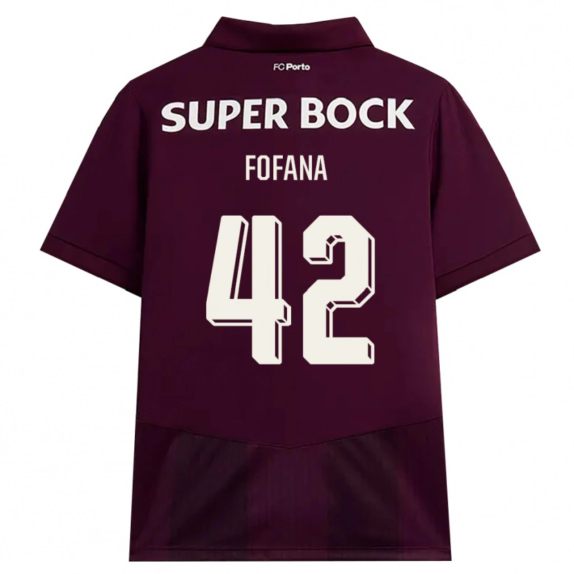 Danxen Damen Seko Fofana #42 Burgund Weiß Auswärtstrikot Trikot 2026/27 T-Shirt
