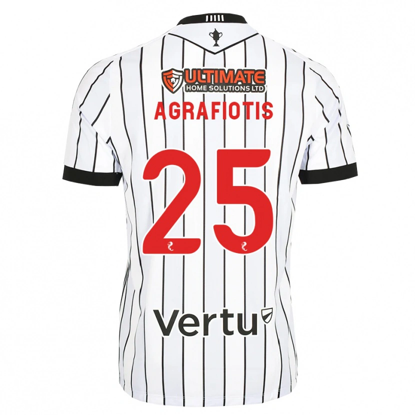 Danxen Damen Nikolas Agrafiotis #25 Weiß Schwarz Rot Heimtrikot Trikot 2026/27 T-Shirt