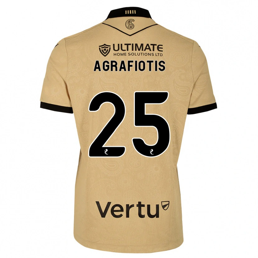 Danxen Damen Nikolas Agrafiotis #25 Burlywood Schwarz Auswärtstrikot Trikot 2026/27 T-Shirt