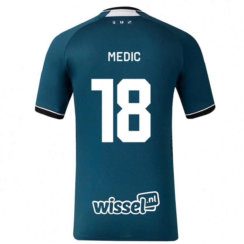 Danxen Damen Jakov Medic #18 Dunkelschiefergrau Weiß Auswärtstrikot Trikot 2026/27 T-Shirt