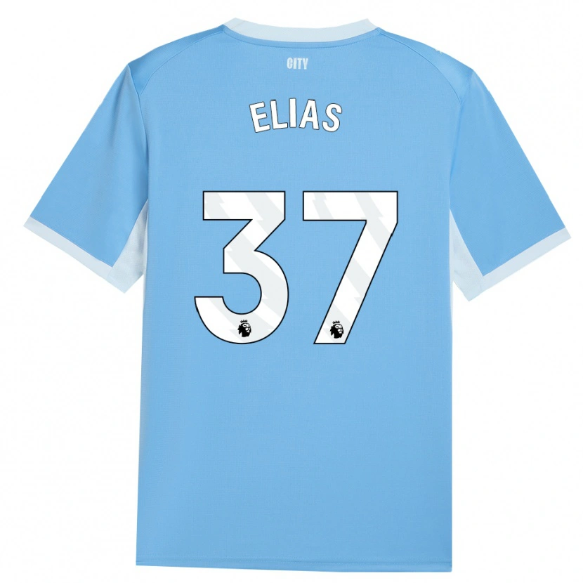 Danxen Kinder Allan Andrade Elias #37 Hellhimmelblau Weiß Heimtrikot Trikot 2026/27 T-Shirt