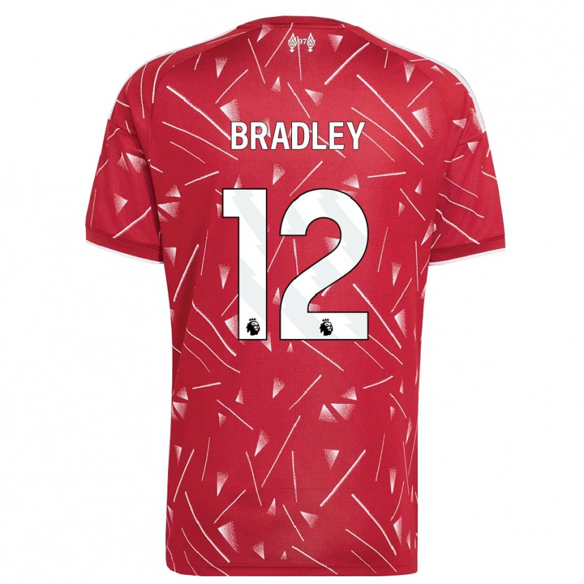 Danxen Kinder Conor Bradley #12 Weiß Rot Heimtrikot Trikot 2026/27 T-Shirt