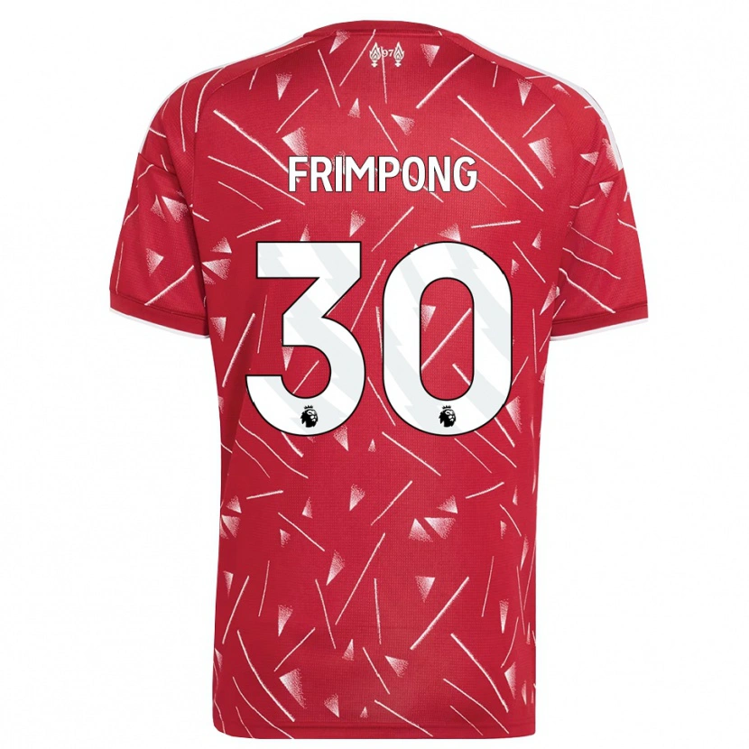 Danxen Kinder Jeremie Frimpong #30 Weiß Rot Heimtrikot Trikot 2026/27 T-Shirt
