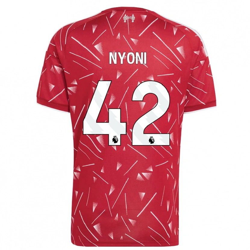 Danxen Kinder Trey Nyoni #42 Weiß Rot Heimtrikot Trikot 2026/27 T-Shirt