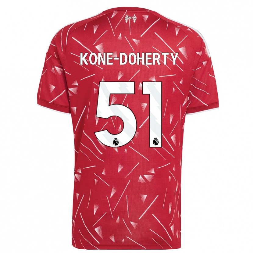 Danxen Kinder Trent Kone-Doherty #51 Weiß Rot Heimtrikot Trikot 2026/27 T-Shirt
