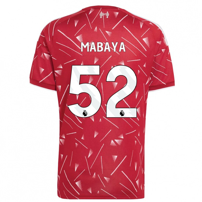 Danxen Kinder Isaac Mabaya #52 Weiß Rot Heimtrikot Trikot 2026/27 T-Shirt