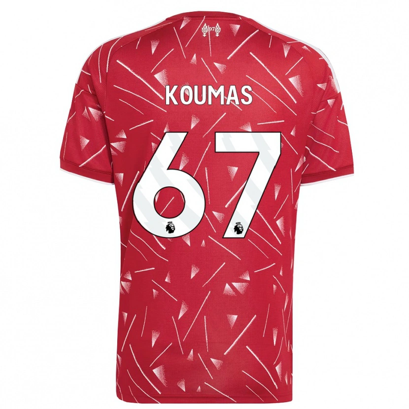 Danxen Kinder Lewis Koumas #67 Weiß Rot Heimtrikot Trikot 2026/27 T-Shirt