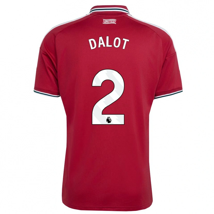 Danxen Kinder Diogo Dalot #2 Rot Gelb Weiß Heimtrikot Trikot 2026/27 T-Shirt