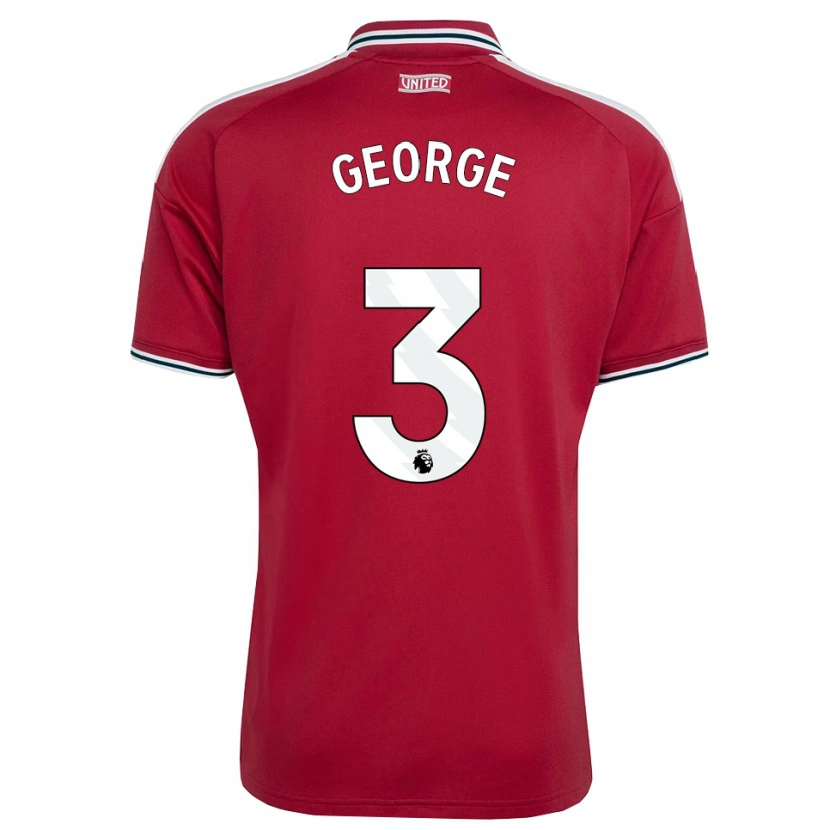 Danxen Kinder Gabby George #3 Rot Gelb Weiß Heimtrikot Trikot 2026/27 T-Shirt