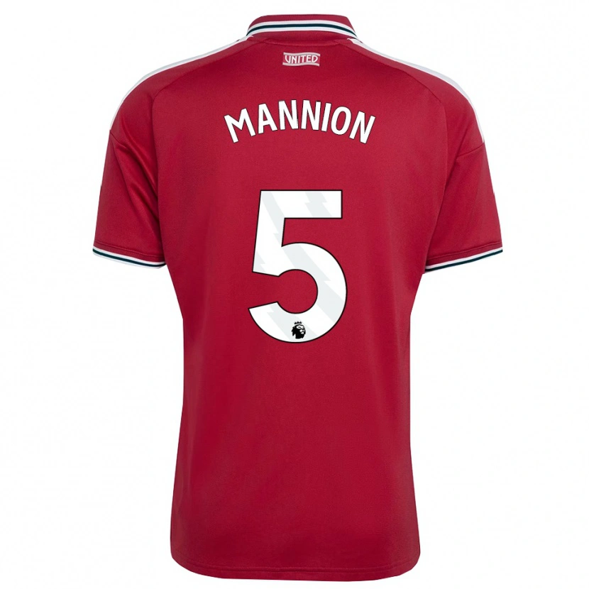 Danxen Kinder Aoife Mannion #5 Rot Gelb Weiß Heimtrikot Trikot 2026/27 T-Shirt