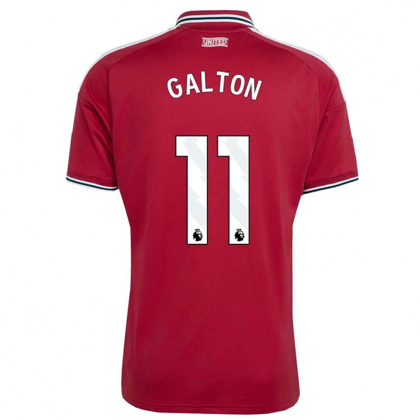 Danxen Kinder Leah Galton #11 Rot Gelb Weiß Heimtrikot Trikot 2026/27 T-Shirt