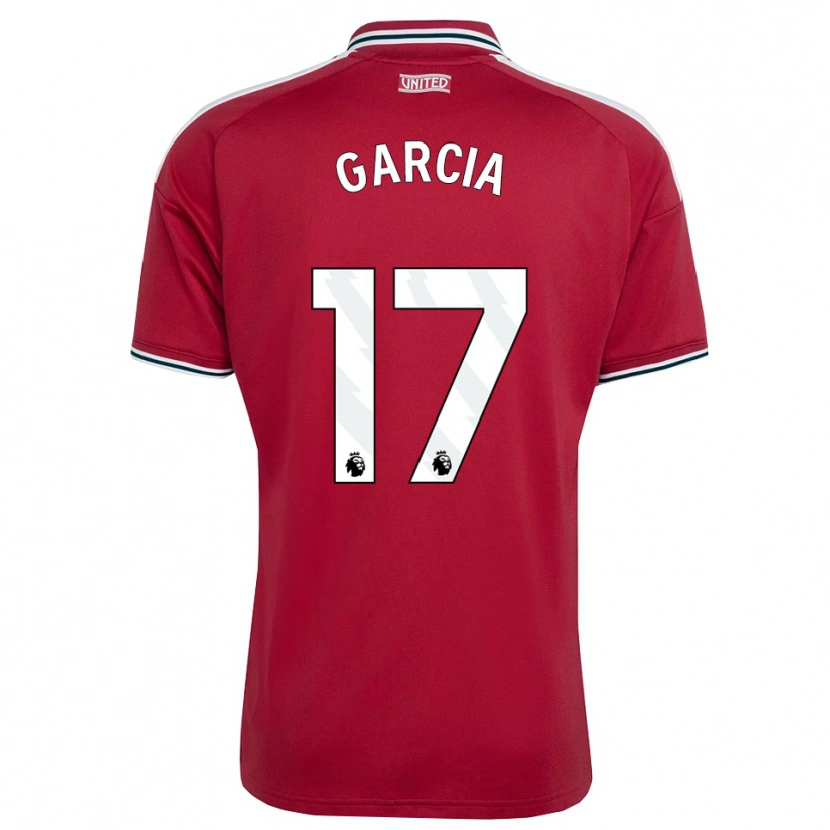 Danxen Kinder Lucia Garcia #17 Rot Gelb Weiß Heimtrikot Trikot 2026/27 T-Shirt