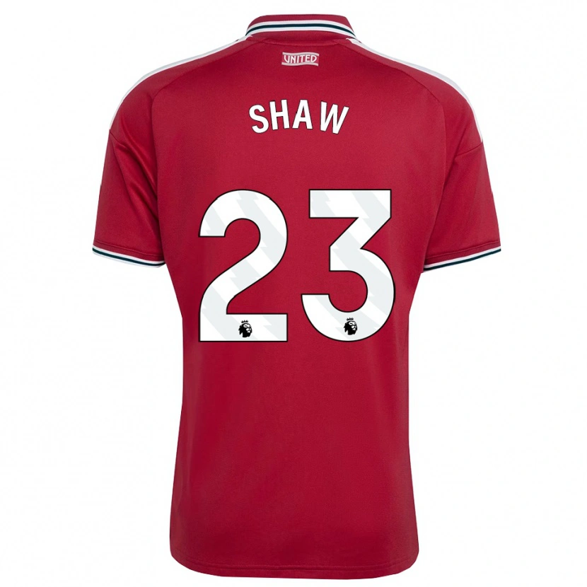 Danxen Kinder Luke Shaw #23 Rot Gelb Weiß Heimtrikot Trikot 2026/27 T-Shirt