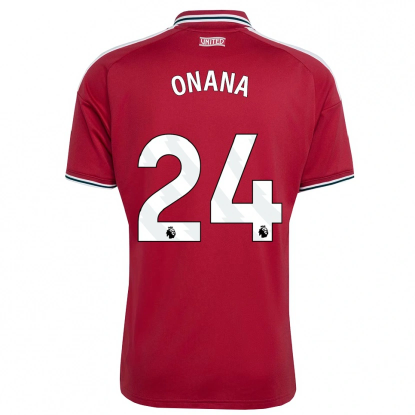 Danxen Kinder Andre Onana #24 Rot Gelb Weiß Heimtrikot Trikot 2026/27 T-Shirt