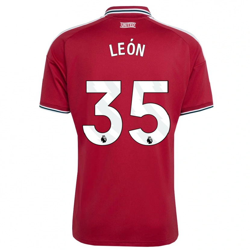 Danxen Kinder Diego León #35 Rot Gelb Weiß Heimtrikot Trikot 2026/27 T-Shirt