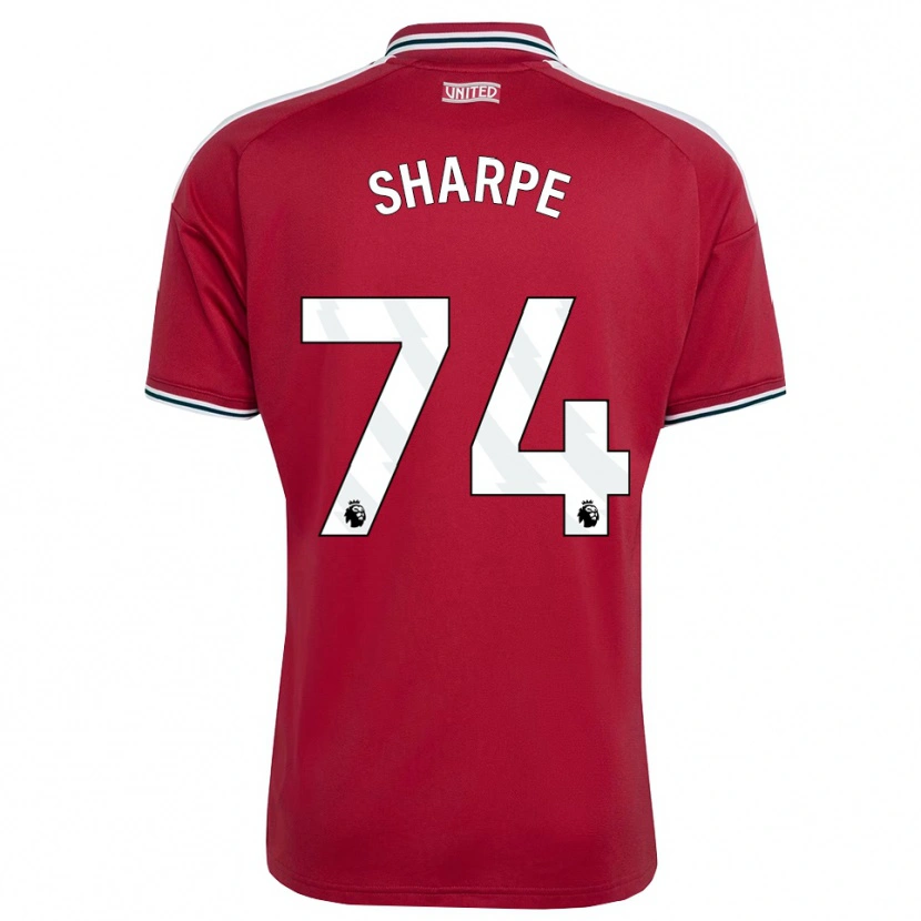 Danxen Kinder Malachi Sharpe #74 Rot Gelb Weiß Heimtrikot Trikot 2026/27 T-Shirt