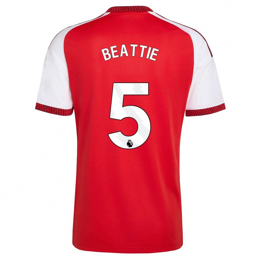 Danxen Kinder Jen Beattie #5 Rot Weiß Schwarz Heimtrikot Trikot 2026/27 T-Shirt
