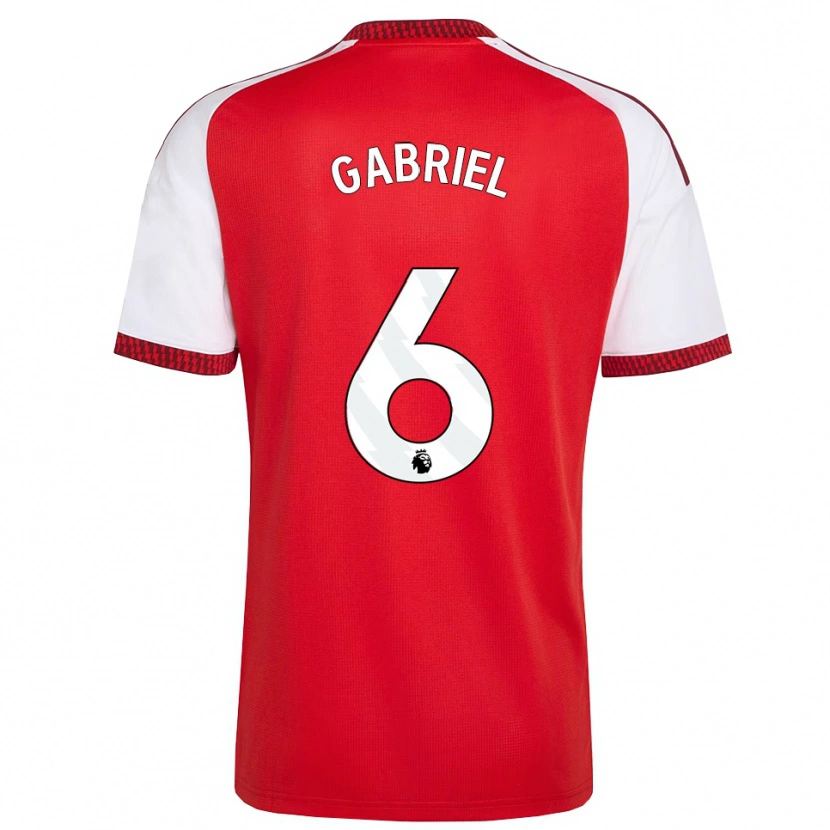 Danxen Kinder Gabriel Magalhães #6 Rot Weiß Schwarz Heimtrikot Trikot 2026/27 T-Shirt
