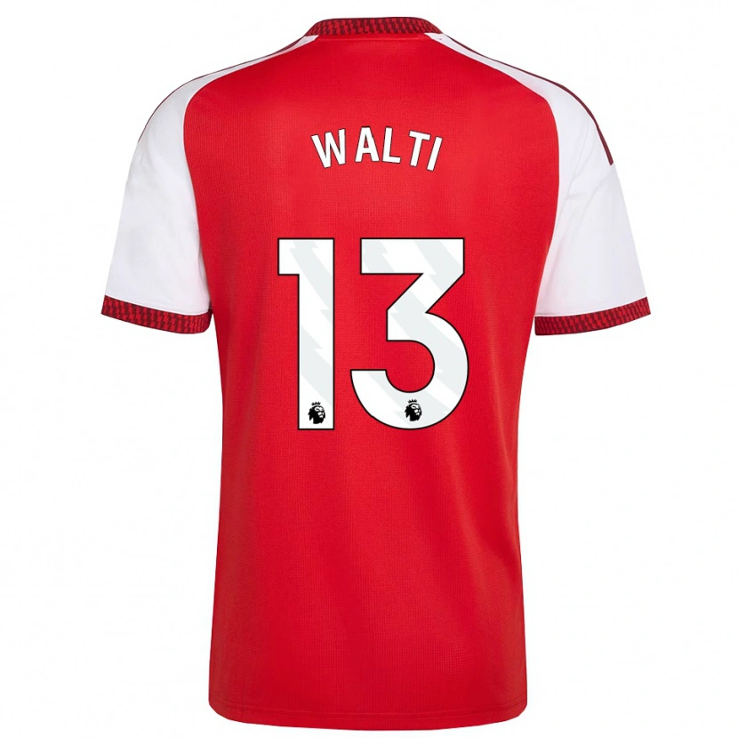 Danxen Kinder Lia Walti #13 Rot Weiß Schwarz Heimtrikot Trikot 2026/27 T-Shirt