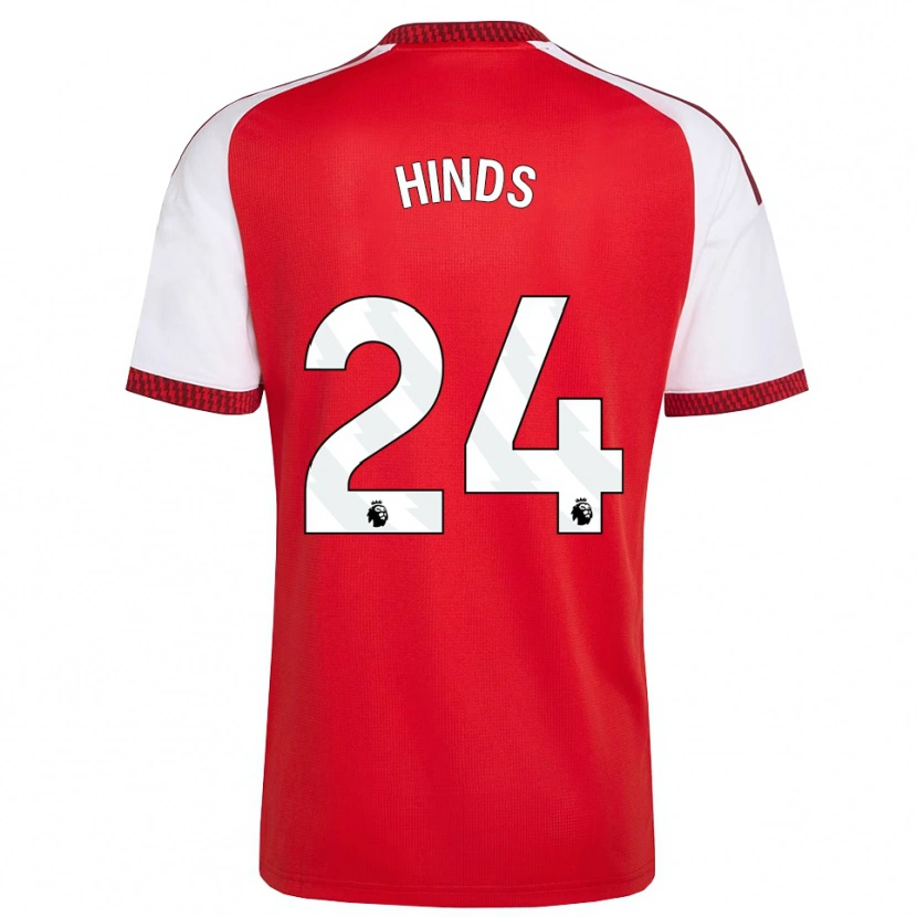 Danxen Kinder Taylor Hinds #24 Rot Weiß Schwarz Heimtrikot Trikot 2026/27 T-Shirt