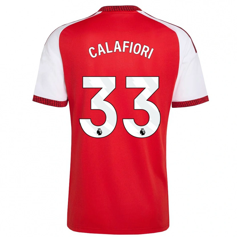 Danxen Kinder Riccardo Calafiori #33 Rot Weiß Schwarz Heimtrikot Trikot 2026/27 T-Shirt