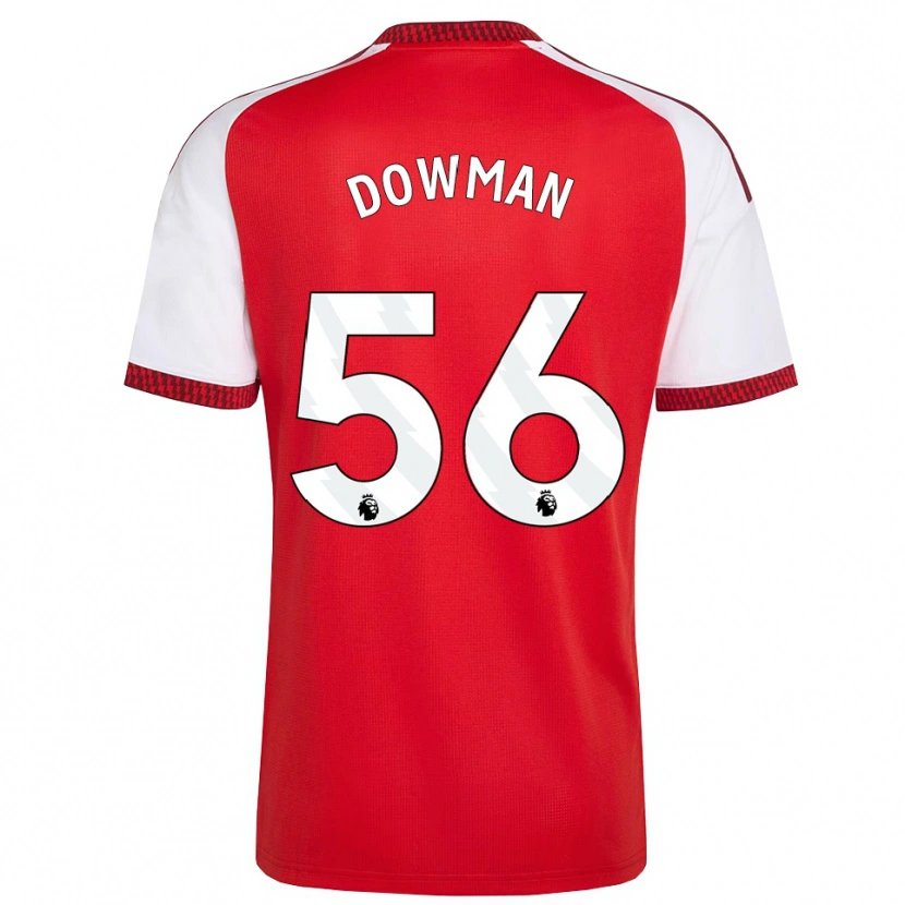 Danxen Kinder Max Dowman #56 Rot Weiß Schwarz Heimtrikot Trikot 2026/27 T-Shirt