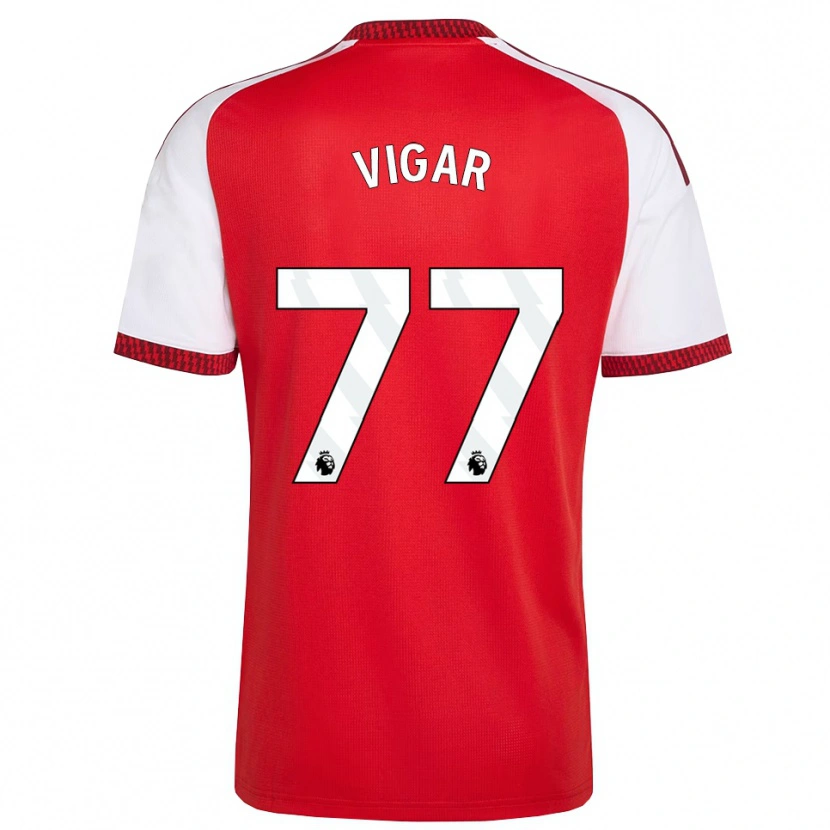 Danxen Kinder Billy Vigar #77 Rot Weiß Schwarz Heimtrikot Trikot 2026/27 T-Shirt
