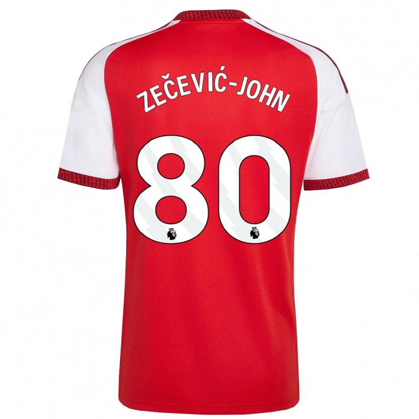Danxen Kinder Louis Zečević-John #80 Rot Weiß Schwarz Heimtrikot Trikot 2026/27 T-Shirt